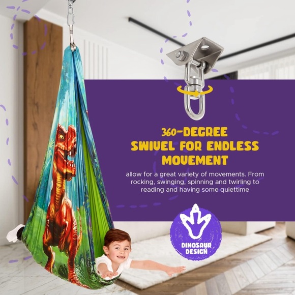 Sensory Swing -Kids W/Special Needs-Double-Layer, 360° Calming Therapy Blanket - Picture 5 of 7